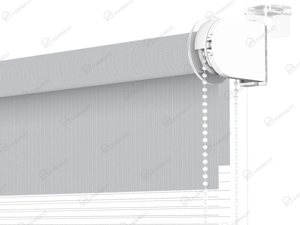 Roleta MINI - deň a noc - látka Zakynthos 12 - sivá 3