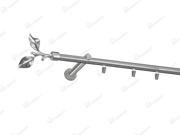 Garniža 19mm - drážková tyč - 1rad - LIST ROSE - satin