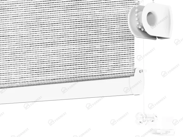 Roleta MINI - deň a noc - látka Maurícius 67 - sivo biela 4