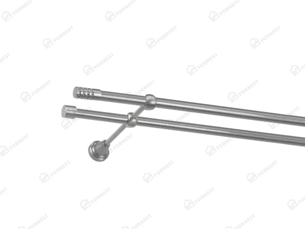 Garniža 16x16mm - 2rady - CYLINDER CRYSTAL - satin 1