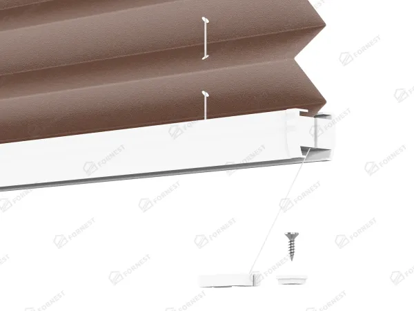 Plisé rolety LUX - látka Woody brown 11056 - PEARL 7