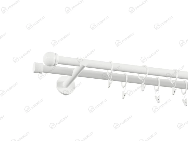 Garniža 19x19mm obyčajná tyč - 2rady - TODI MAX - Biela