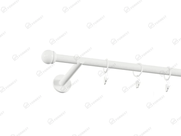 Garniža 19mm obyčajná tyč - 1rad - TODI MAX - Biela