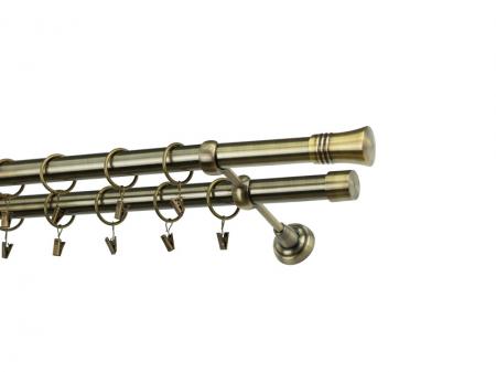 Garniža 25x25mm - 2rady - CAPRI - antik