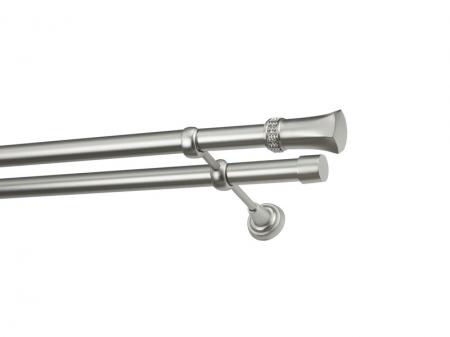 Garniža 25x25mm - 2rady - PLUTON CRYSTAL - satin 1