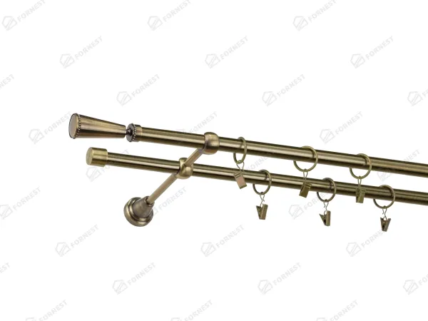 Garniža 16x16mm - 2rady - MILANO CRYSTAL - antik