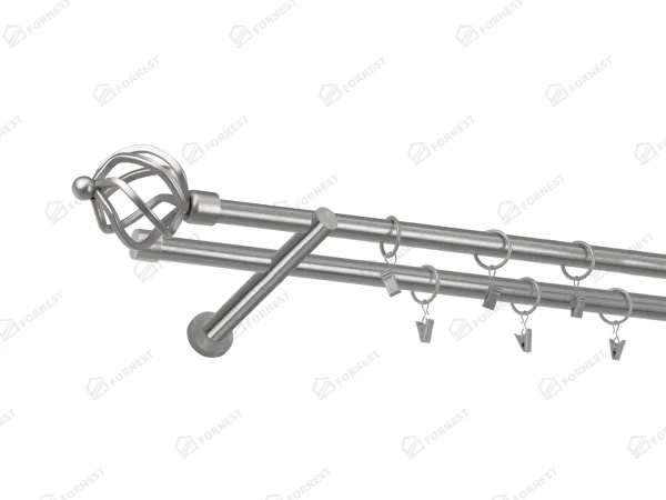 Garniža 19x19mm - 2rady - SPIRAL - satin