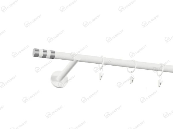 Garniža 19mm obyčajná tyč - 1rad - VALEC - Biela