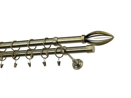 Garniža 25x25mm - 2rady - PANTEON - antik