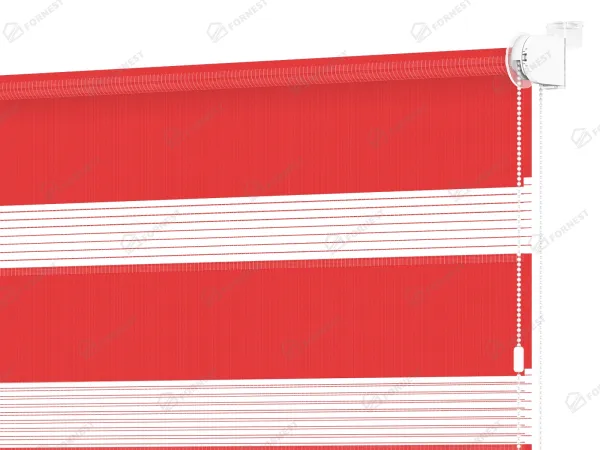 Roleta MINI - deň a noc - látka Zakynthos 17 - červená