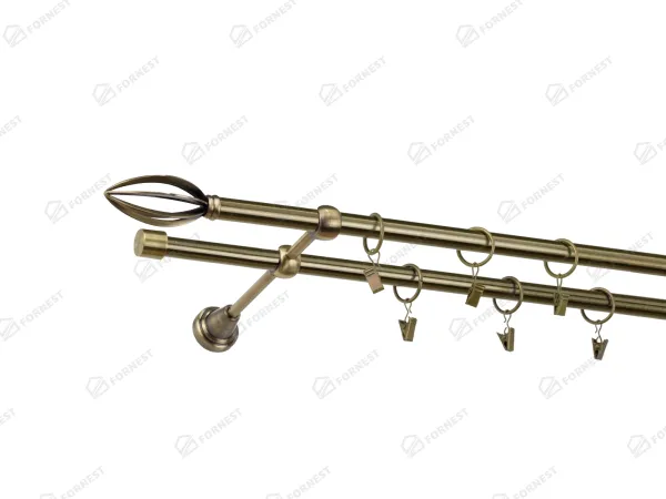 Garniža 16x16mm - 2rady - PANTEON - antik