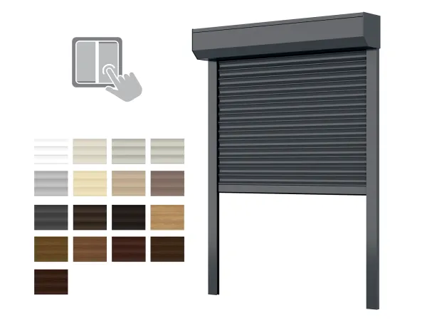 Hliníkové rolety BOX 205mm - výška do 2900mm - MOTOR - VYPÍNAČ