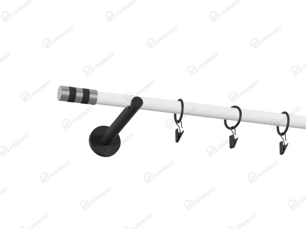 Garniža 19mm obyčajná tyč - 1rad - VALEC - bielo čierna