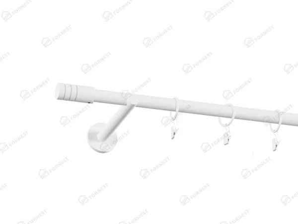 Garniža 19mm obyčajná tyč - 1rad - TECHNO - biela