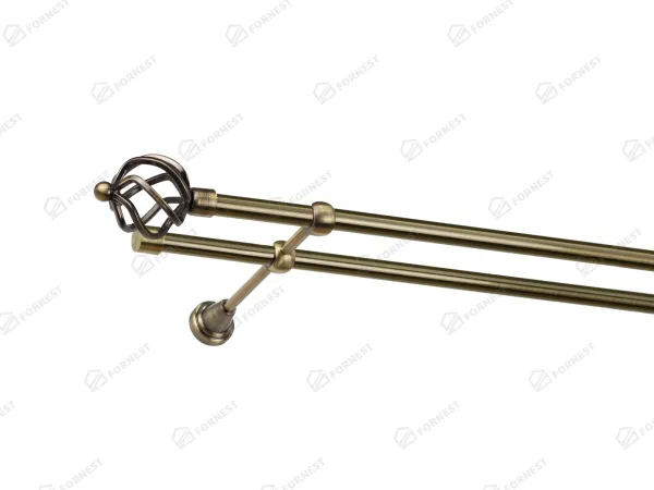 Garniža 16x16mm - 2rady - SPIRAL - antik 1