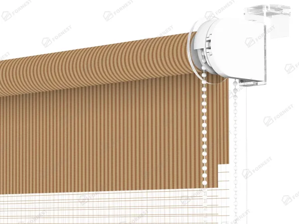 Roleta MINI - deň a noc - látka Miami 1305 - mliečna čokoláda 3