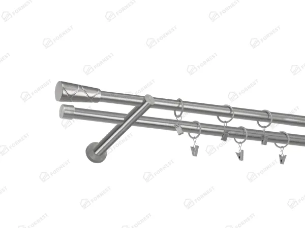 Garniža 19x19mm - 2rady - TRAPEZIUM - satin