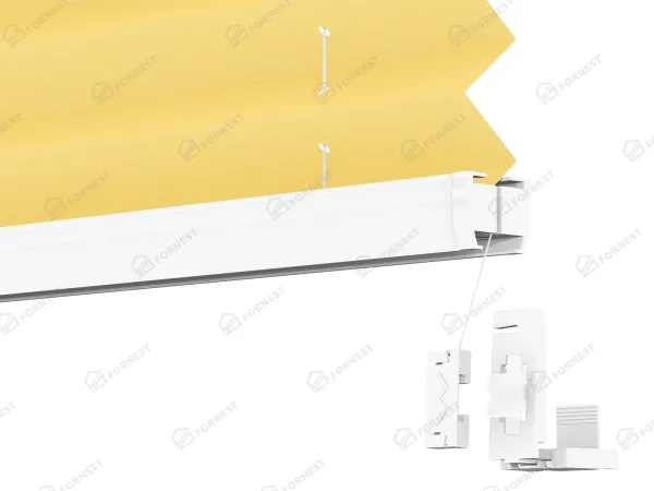 Plisé rolety LUX - látka Lemon fizz 11239 - BLACKOUT (zatemňujúca) 5