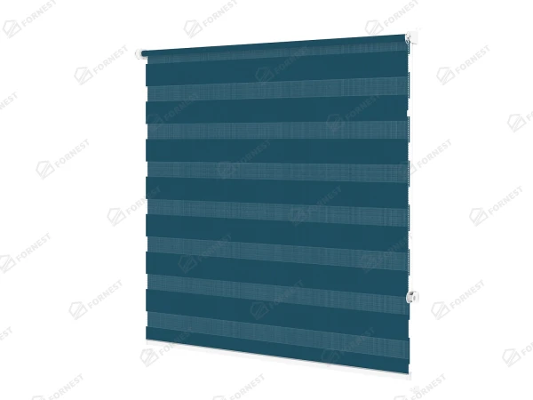 Roleta MINI - deň a noc - látka Zakynthos 21 - nočná modrá 1