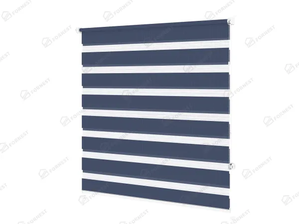 Roleta MINI - deň a noc - látka Bahama 1810 - tmavo modrá 1