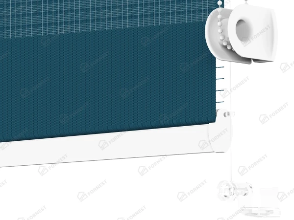 Roleta MINI - deň a noc - látka Zakynthos 21 - nočná modrá 4