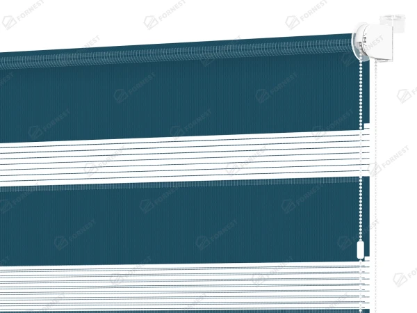 Roleta MINI - deň a noc - látka Zakynthos 21 - nočná modrá