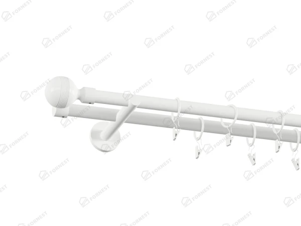 Garniža 19x19mm obyčajná tyč - 2rady - GABI - Biela