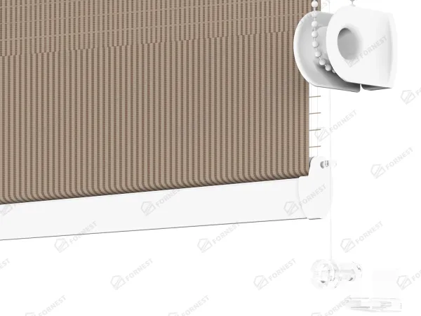 Roleta MINI - deň a noc - látka Miami 1306 - sivo hnedá 4