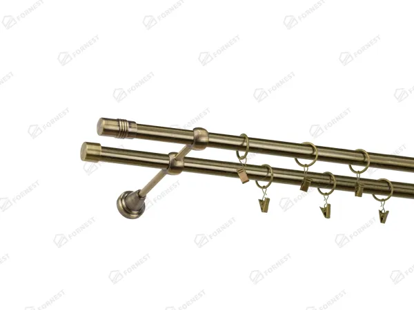 Garniža 19x19mm - 2rady - CYLINDER - antik