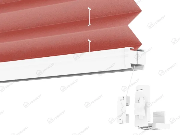 Plisé rolety LUX - látka Ruby red 11076 - PEARL 5