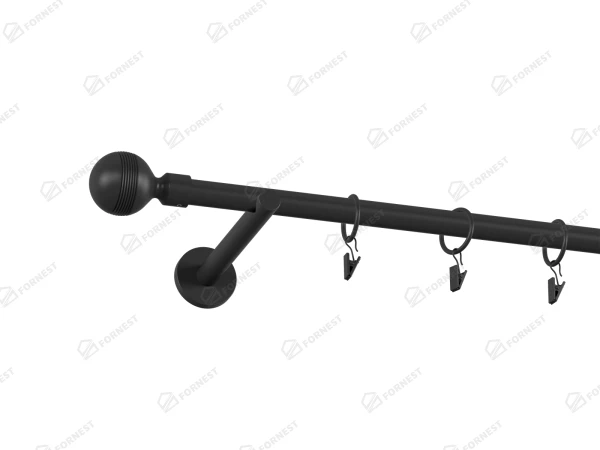 Garniža 19mm obyčajná tyč - 1rad - GABI - Čierna