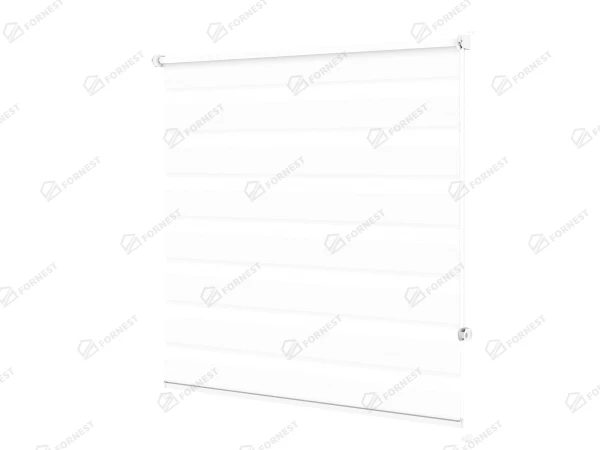 Roleta MINI - deň a noc - látka Zakynthos 01 - biela 2