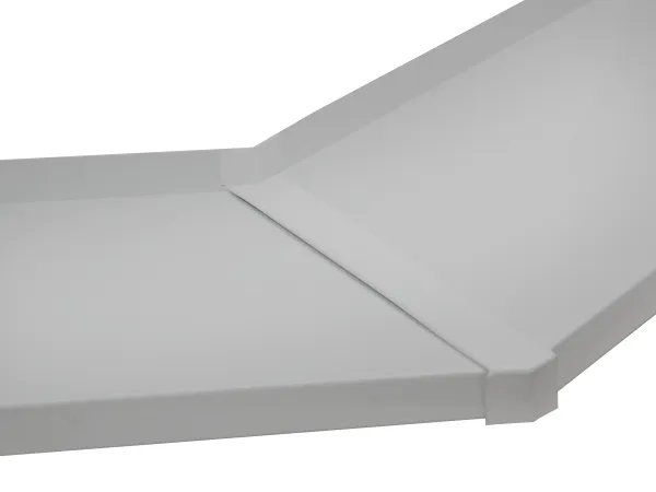 Hliníková spojka - 135° - nos 25mm - strieborná RAL 9006 1