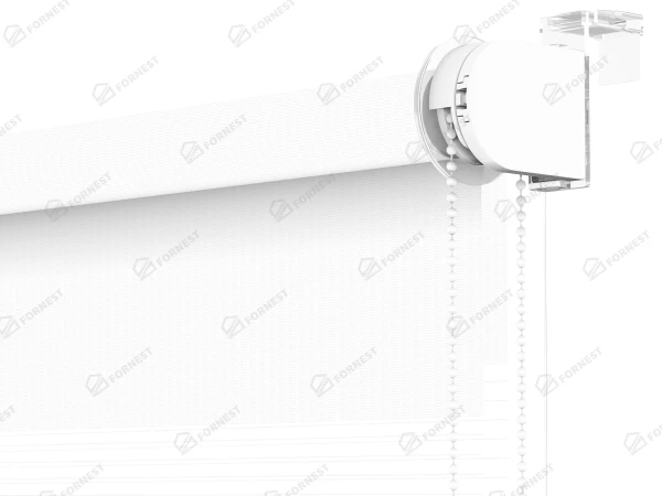 Roleta MINI - deň a noc - látka Zakynthos 01 - biela 3