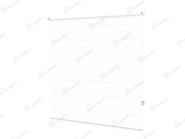 Roleta MINI - deň a noc - látka Zakynthos 01 - biela 1