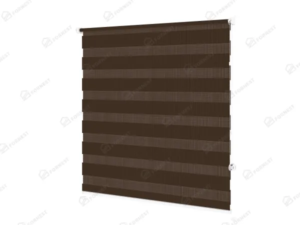 Roleta MINI - deň a noc - látka Miami 1307 - tmavo hnedá 2