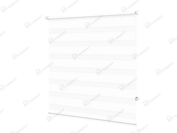 Roleta MINI - deň a noc - látka Zakynthos 01 - biela 1