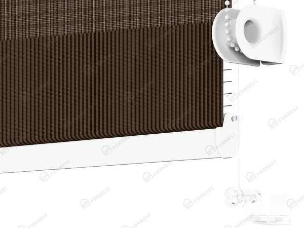 Roleta MINI - deň a noc - látka Miami 1307 - tmavo hnedá 4