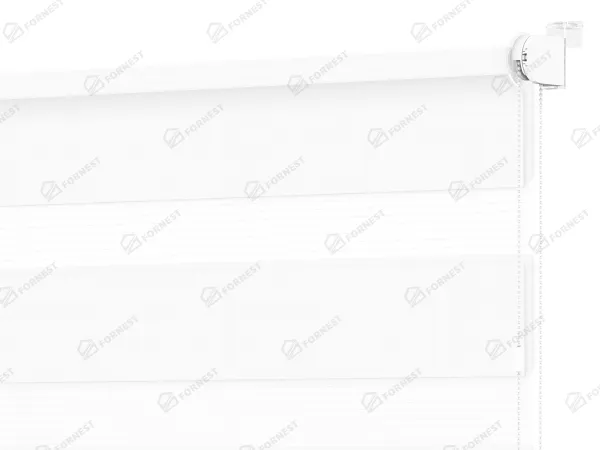 Roleta MINI - deň a noc - látka Zakynthos 01 - biela