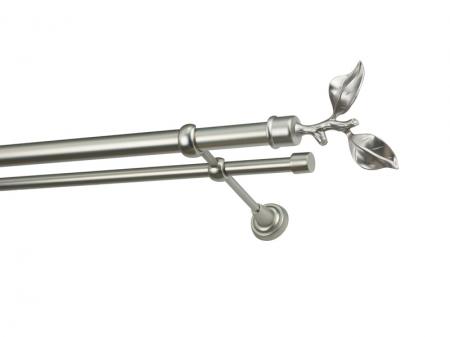 Garniža 25x16mm - 2rady - LIST ROSE - satin 1