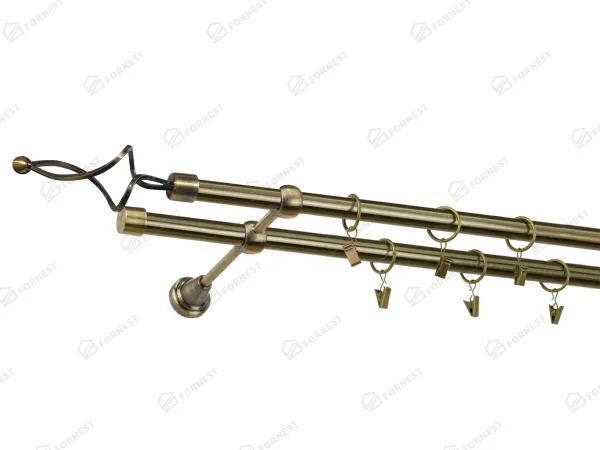 Garniža 19x19mm - 2rady - FALIST - antik