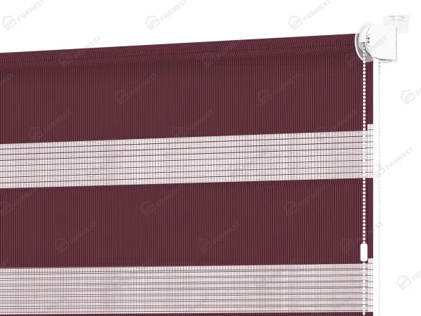 Roleta MINI - deň a noc - látka Bahama 1812 - bordová