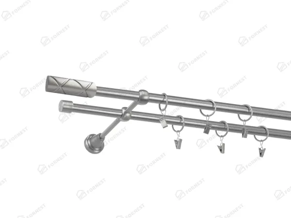 Garniža 16x16mm - 2rady - COKOL - satin