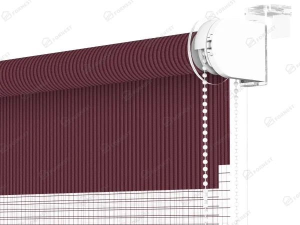 Roleta MINI - deň a noc - látka Bahama 1812 - bordová 3