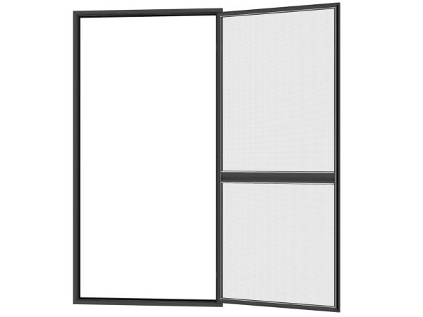 Sieťky na DVERE- pántové v ráme SMART - ANTRACIT - s priečkou