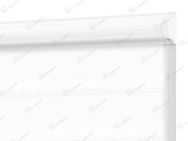 Roleta SWING - deň a noc - látka Zakynthos 01 - biela