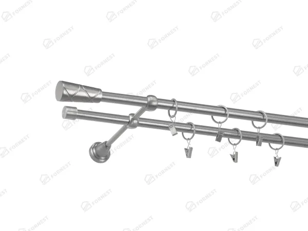 Garniža 16x16mm - 2rady - TRAPEZIUM - satin