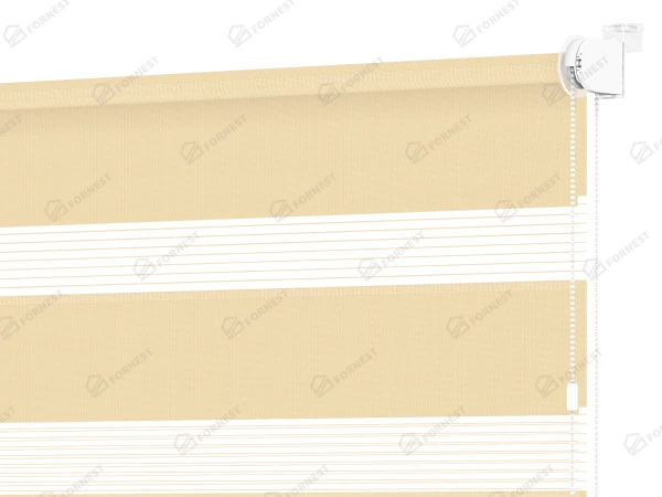 Roleta MINI - deň a noc - látka Zakynthos 05 - croissant