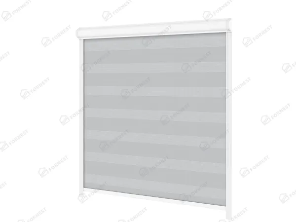 Roleta SWING LITE - deň a noc - látka Zakynthos 12 - sivá 2