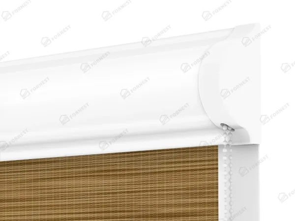 Roleta SWING - deň a noc - látka Maurícius 61 - žlto hnedá (dub svetlý) 3